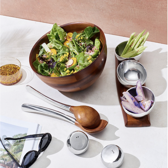 Luna Salad Bowl & Servers by Nambé