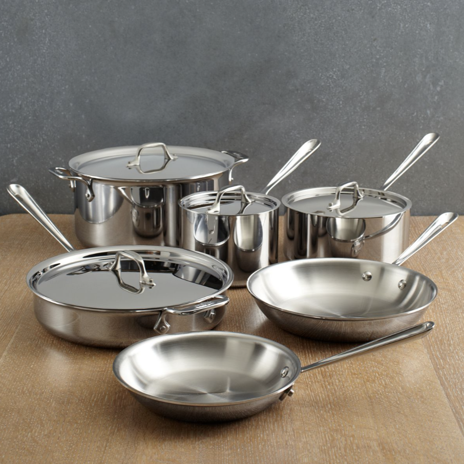 All-Clad Stainless Steel 10 Piece Cookware Set