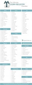 dorm checklist | registryfinder.com