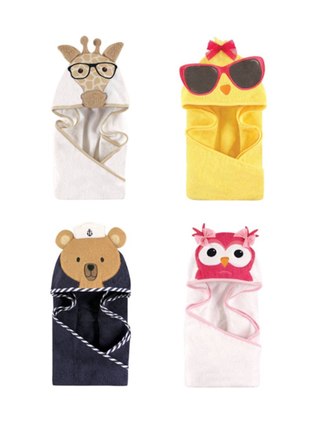 Hudson Baby Woven Terry Animal Hooded Towel