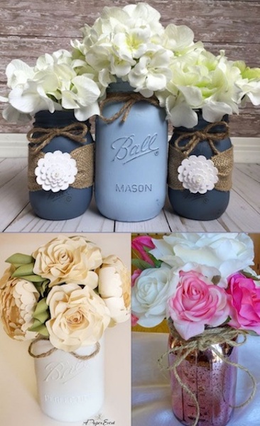 Mason Jars for Bridal Shower