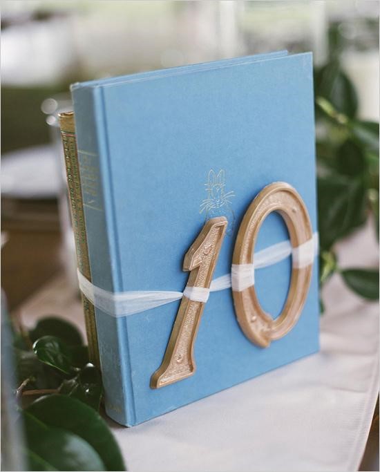 DIY Book Table Numbers