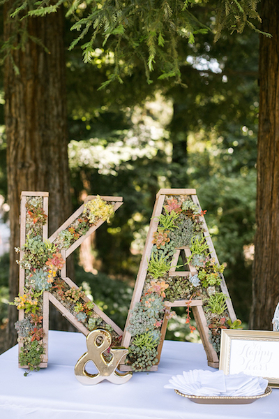 Succulent Letters DIY Wedding Decor