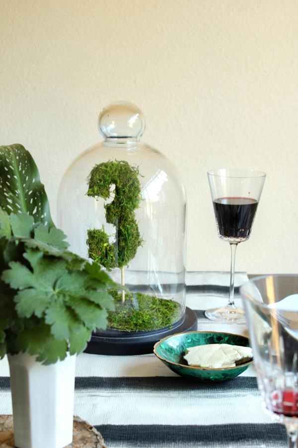 DIY Moss Table Numbers
