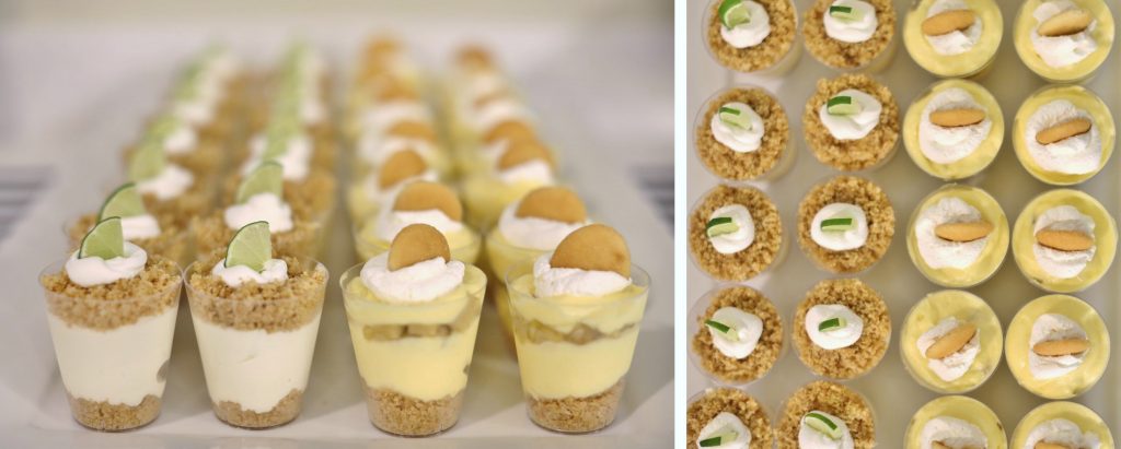 Dessert Tasting Bridal Shower Menu - Mini Key Lime and Banana Cream Pies