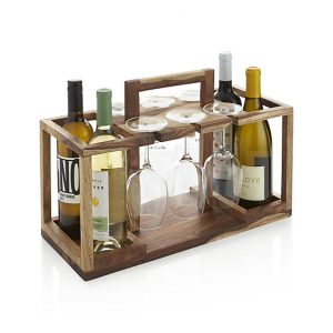 Gifts We Love for Entertaining: Wine Bottle and Glass Caddy