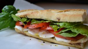 Cool and Easy Summer Baby Shower Menu - Caprese Sandwich