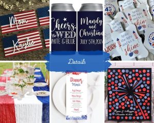 July 4th wedding wedding details