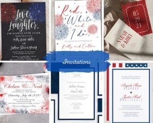 July 4th wedding invitations