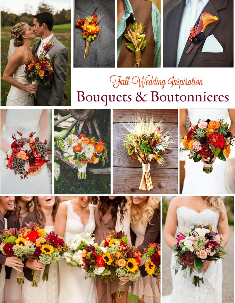 Gorgeous Fall Wedding Inspiration: Bouquets & Boutonnieres | RegistryFinder.com