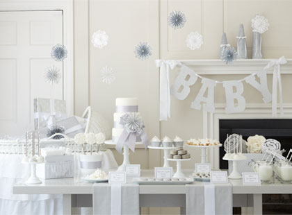 White Winter Baby Shower Theme