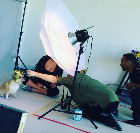 Baby Nursery Photo Shoot with Chrissy Teigen and John Legend