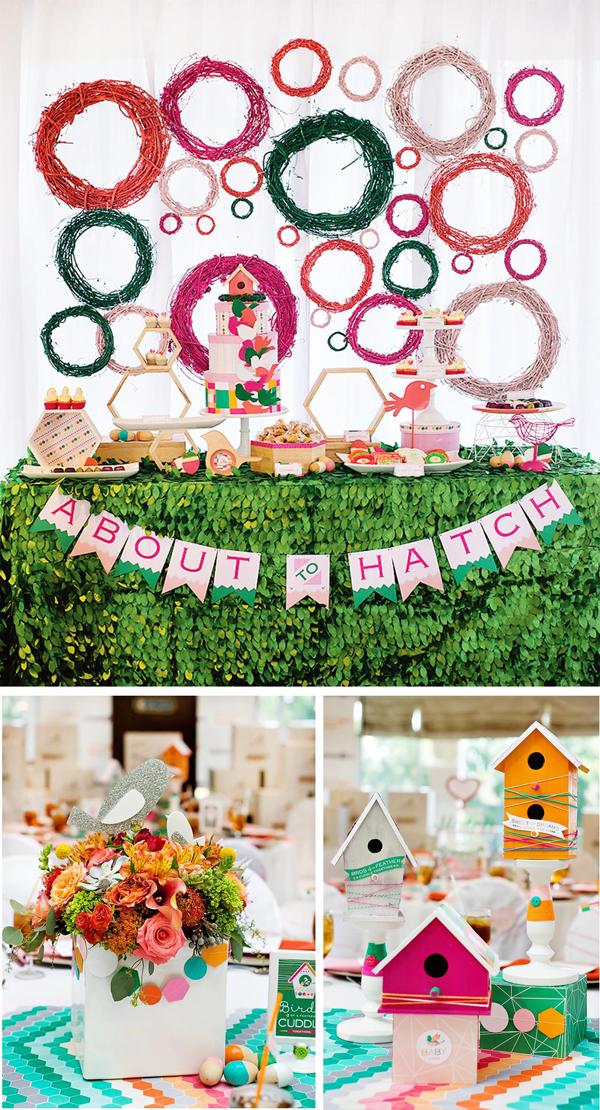 Fresh Ideas for a Springtime Baby Shower | Spring Baby Shower Themes and Inspiration from RegistryFinder.com | About to Hatch Baby Shower