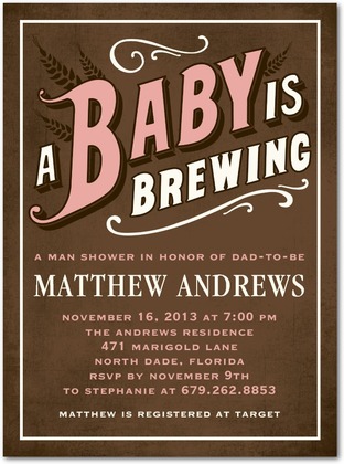 co-ed, beer-themed baby shower 