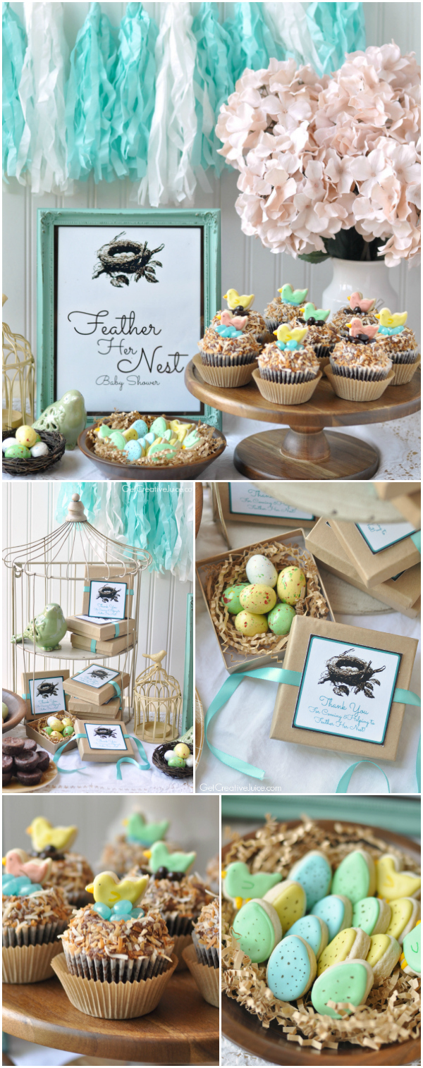 Fresh Ideas for a Springtime Baby Shower | Spring Baby Shower Themes and Inspiration from RegistryFinder.com | Feather Her Nest Baby Shower