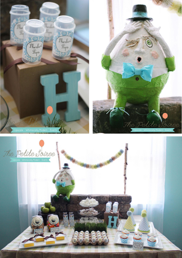 Fresh Ideas for a Springtime Baby Shower | Spring Baby Shower Themes and Inspiration from RegistryFinder.com | Humpty Dumpty Baby Shower
