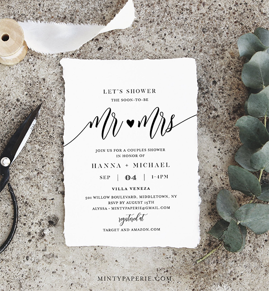 Couple Wedding Shower Invite