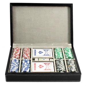 Bey-Berk All-Inclusive Leather Poker Set
