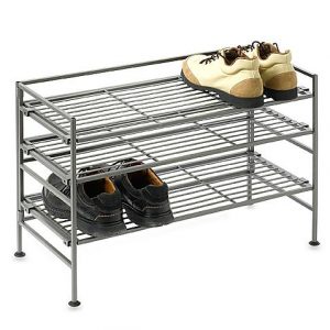 3-Tier Iron Stackable Shoe Shelf