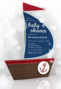 DIY Nautical Baby Shower Invitation from Pretty Peas Paperie