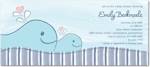 Whale Baby Shower Invites