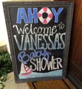 Ahoy Baby Shower Sign