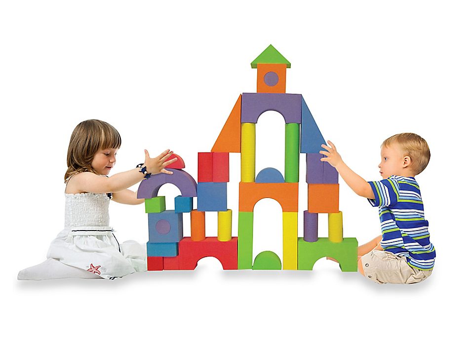 Verdes 52-Piece Jumbo Foam Building Blocks Set