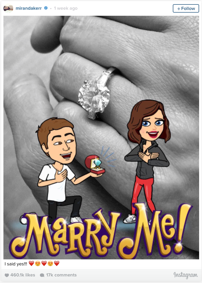 Miranda Kerr and Evan Spiegel - Marry me Instagram