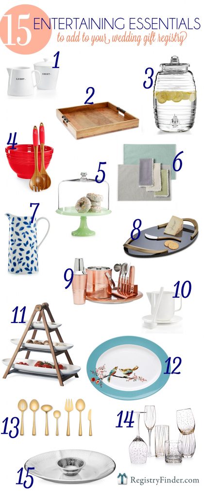 Entertaining Essentials: Top 15 Pieces To Add To Your Wedding Gift ...