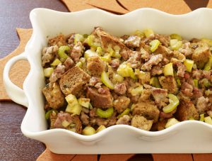 Light and Healthy Thanksgiving Sides and Desserts | Turkey, Sausage, Apple and Whole Grain Stuffing