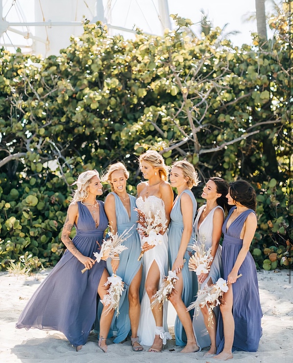 Same dress, different colors bridesmaid dresses