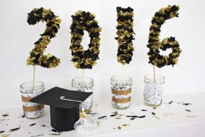 DIY Tissue Paper Numbers | Graduation Party Ideas