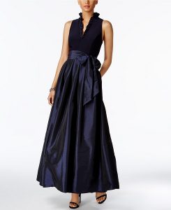 Jessica Howard Ruffled A-Line Gown