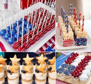 Hand-held desserts for barbeque baby shower