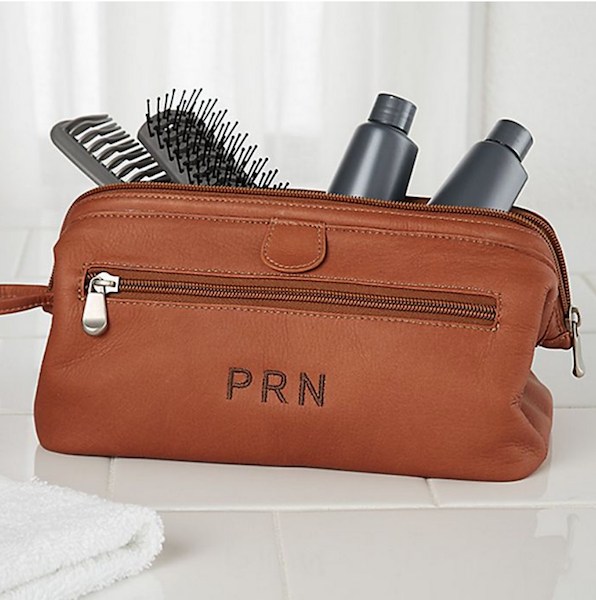 Personalized Gifts for Your Bridal Party | Leather Toiletry Bag