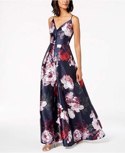 Floral Gown for Fall Wedding Guest
