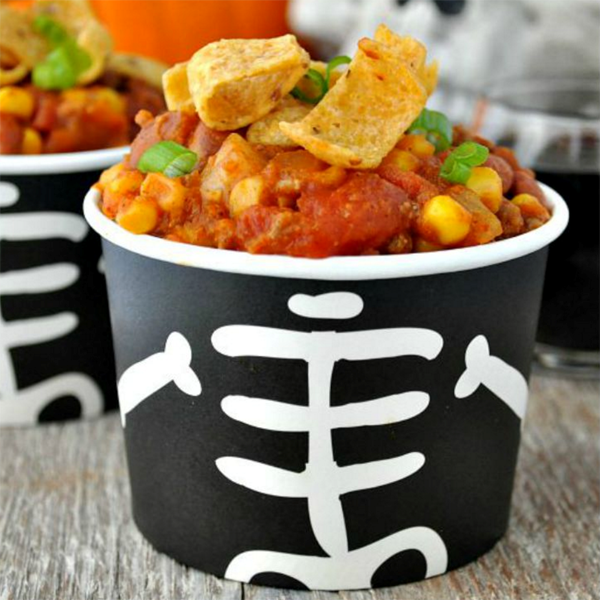 Slow Cooker Pumpkin Chili | Co-ed Halloween Bridal Shower Food 