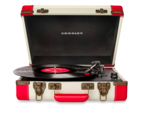 Holiday Gift Guide for College Students | Portable vintage record player with USB capabilities