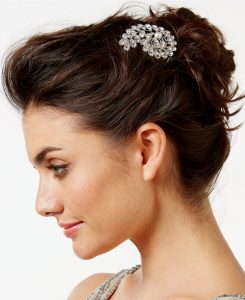 Josette antique stone and pearl comb from Macy’s | Bridal Head pieces from Macy’s