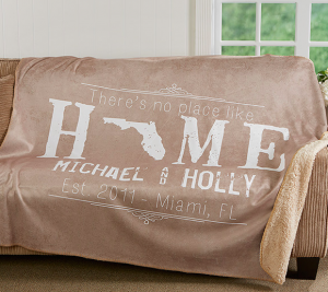 Holiday Gifts for College Students | Personalized home blanket