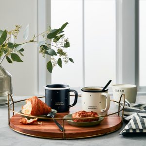 Hearth & Hand™ with Magnolia Round Wood and Wire Tray