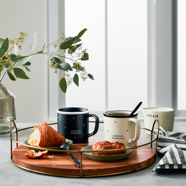  Hearth & Hand™ with Magnolia Round Wood and Wire Tray