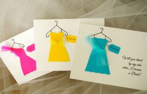 Cute Ways to Ask your Bridesmaids to be in your wedding with handmade cards