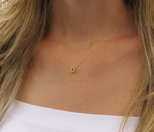 Ask Your Bridesmaids to be in Your Wedding with Jewelry | Gold Initial Necklace