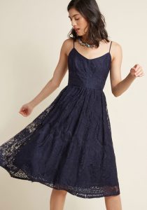 Affordable Bridesmaid Dress from ModCloth | Lace Midi Dress