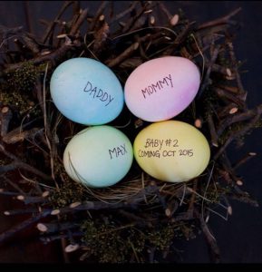 Easter Egg Pregnancy Announcement
