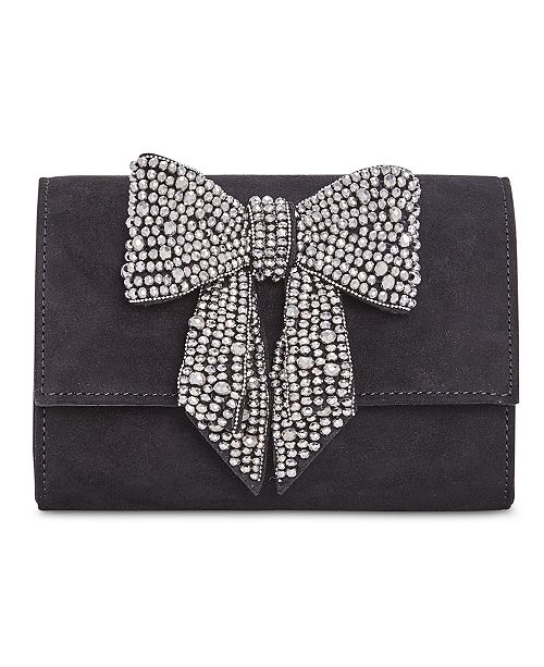 Winter Wedding Accessories | Rhinestone Bow Clutch