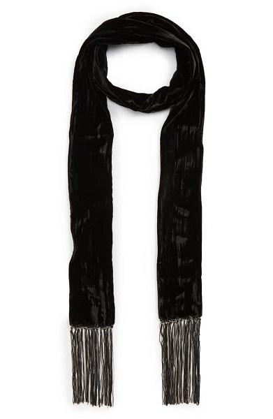 Winter Wedding Accessories | Velvet Skinny Scarf