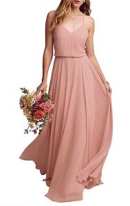 Affordable Bridesmaid Dresses | Chiffon Spaghetti Strap Dress