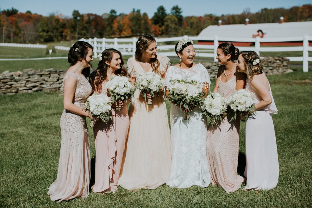 neutral bridesmaid dresses